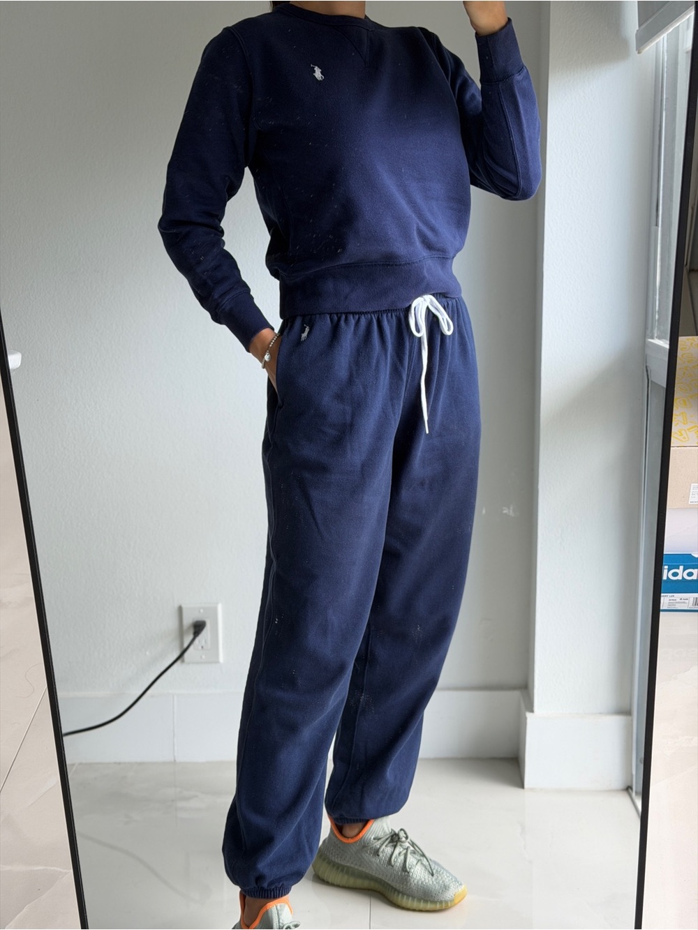 Ralph Lauren Navy Crewneck Sweatshirt and Joggers Set
